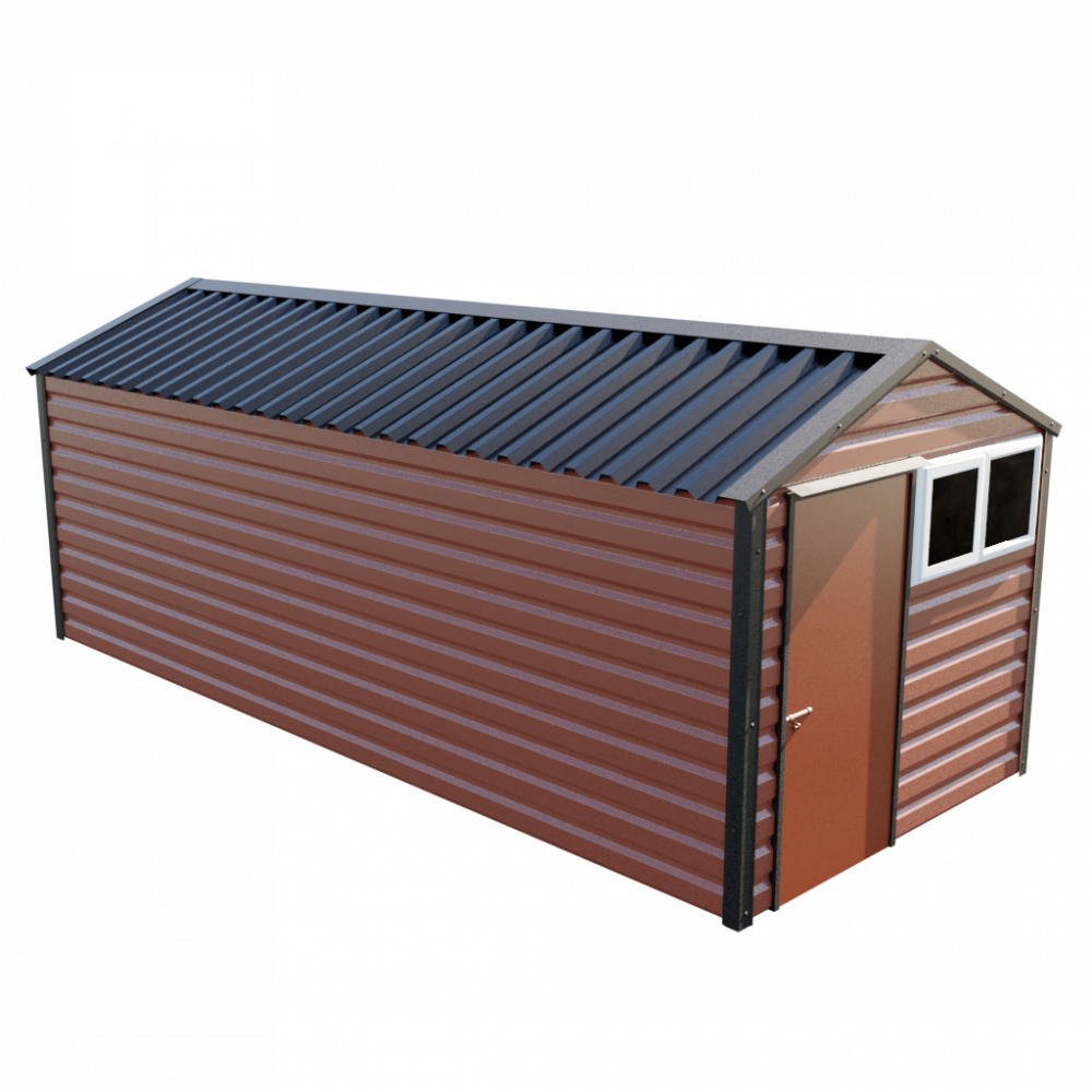 Lifelong Apex Shed - 8ft Wide 8x20 / Terracotta