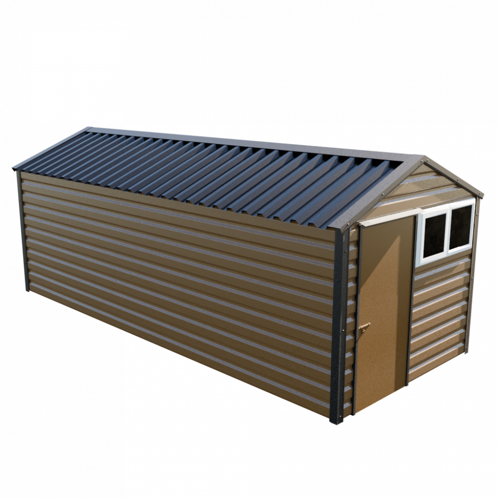 Lifelong Apex Shed - 8ft Wide 8x20 / Vandyke Brown