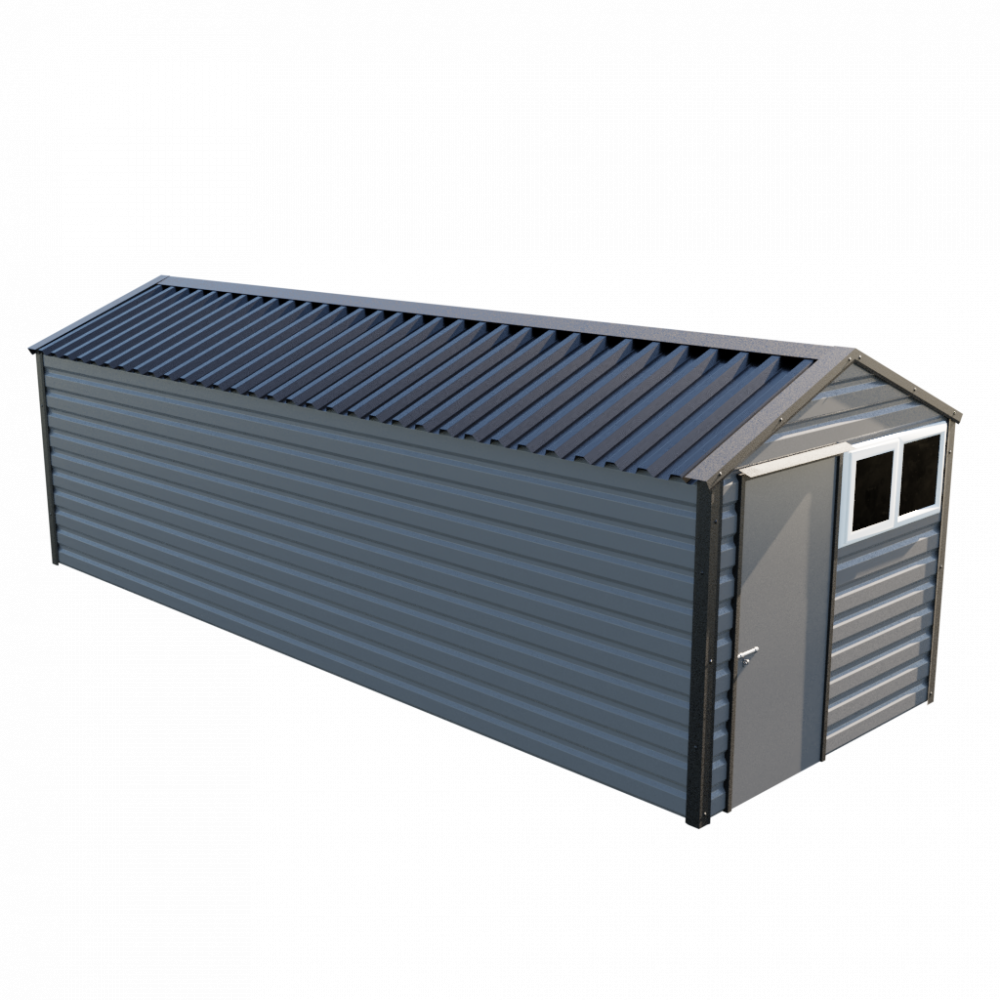 Lifelong Apex Shed - 8ft Wide 8x23 / Anthracite