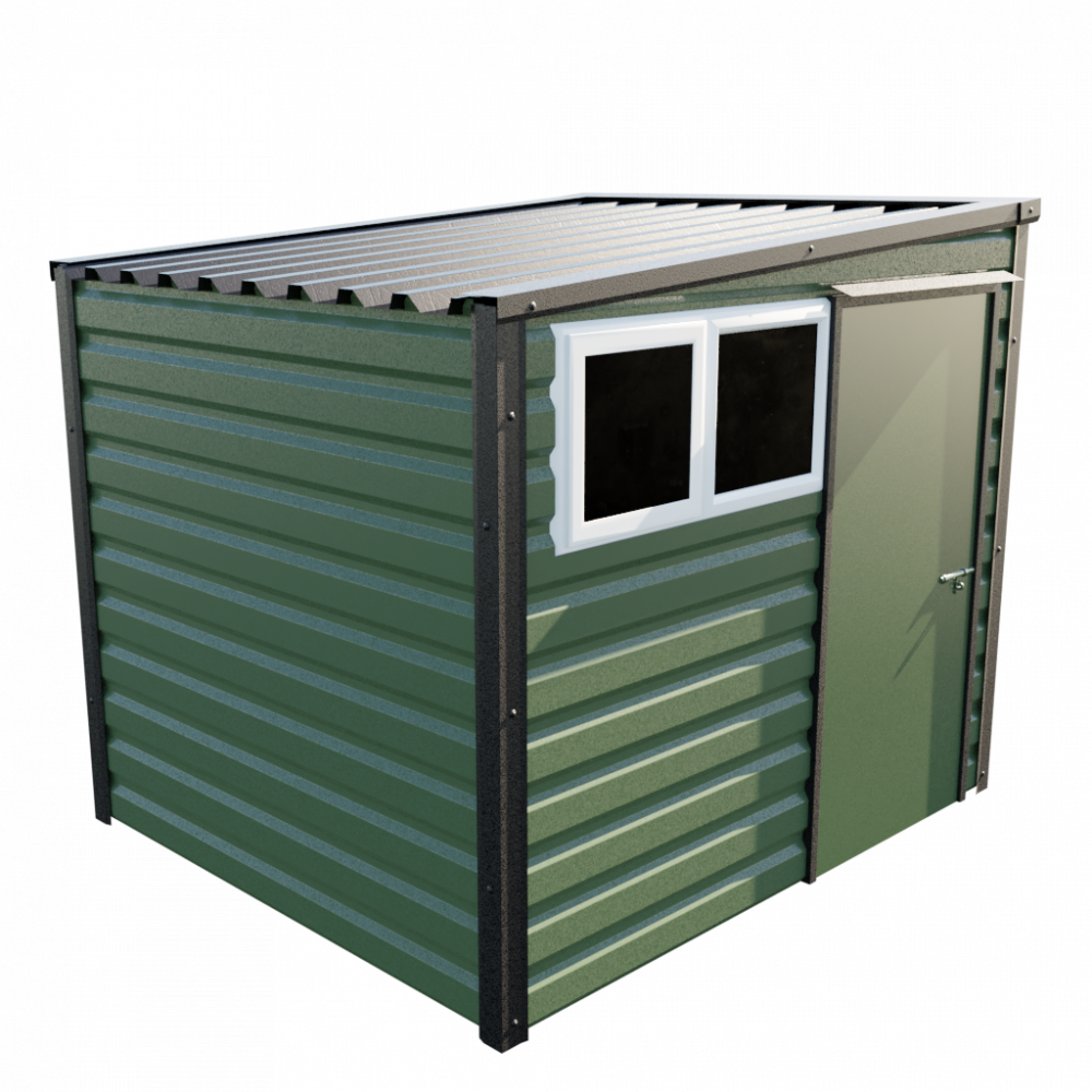 Lifelong Pent Shed - 8ft Wide 8x7 / Olive Green