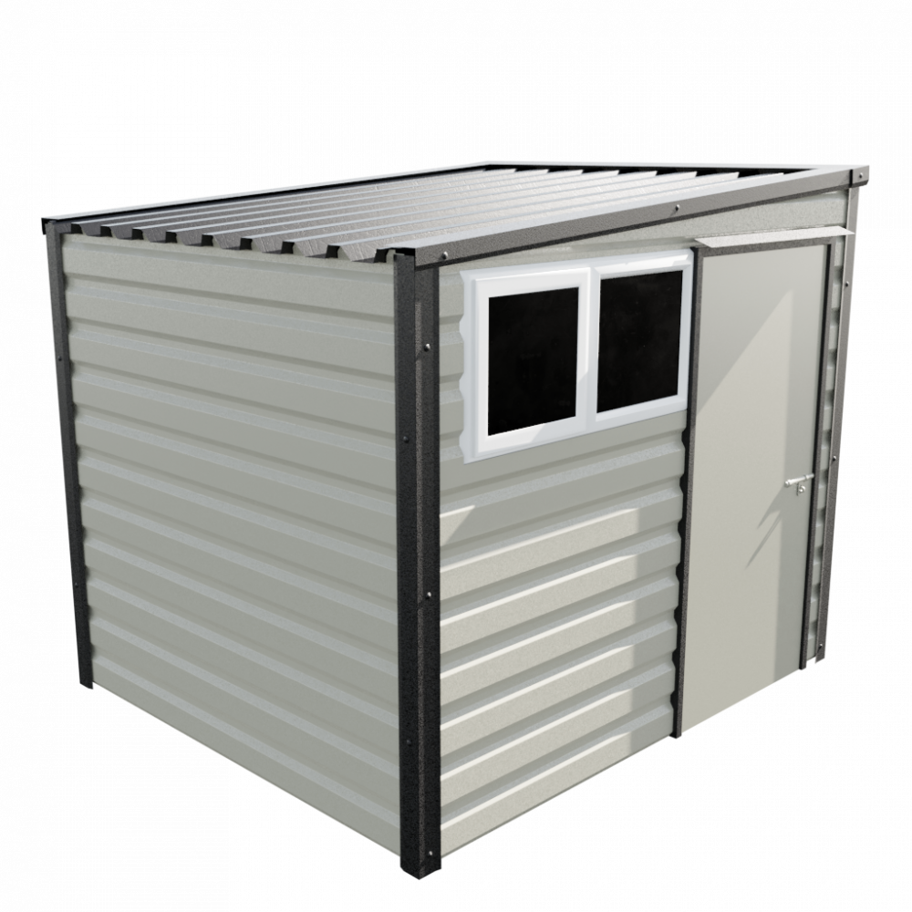 Lifelong Pent Shed - 8ft Wide 8x7 / Goosewing Grey