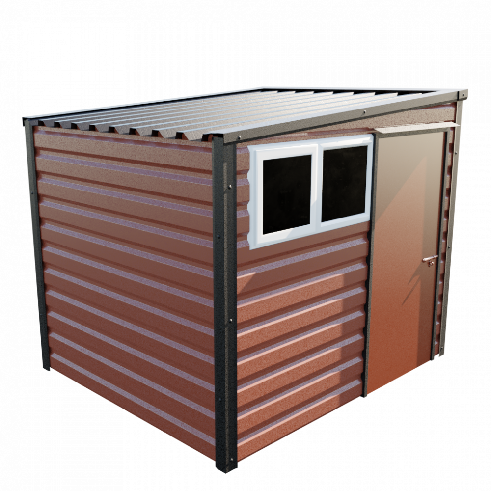Lifelong Pent Shed - 8ft Wide 8x7 / Terracotta