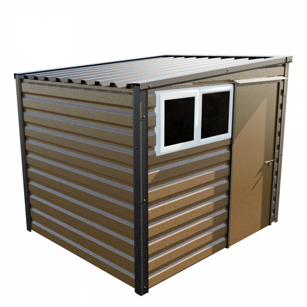 Lifelong Pent Shed - 8ft Wide 8x7 / Vandyke Brown