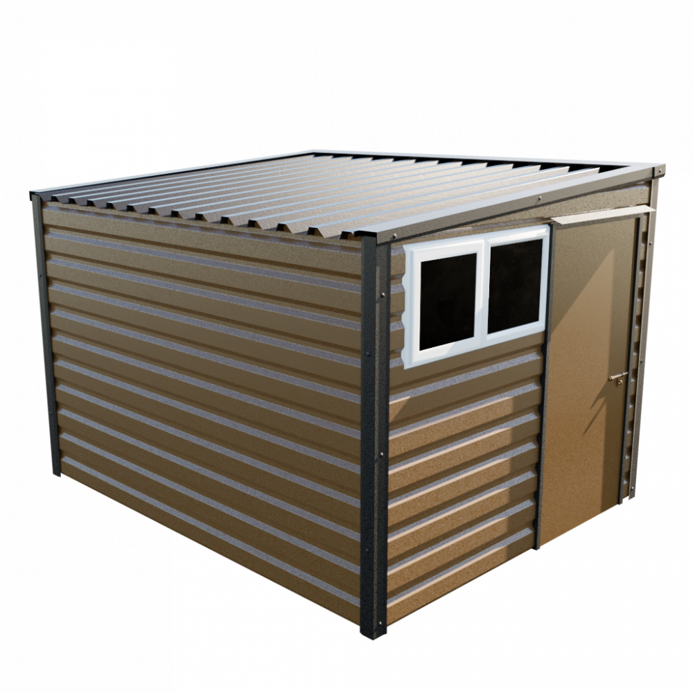 Lifelong Pent Shed - 8ft Wide 8x10 / Vandyke Brown