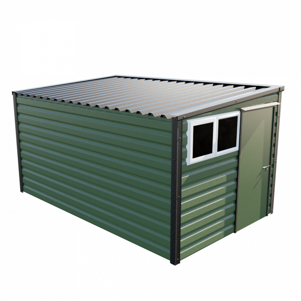 Lifelong Pent Shed - 8ft Wide 8x13 / Olive Green