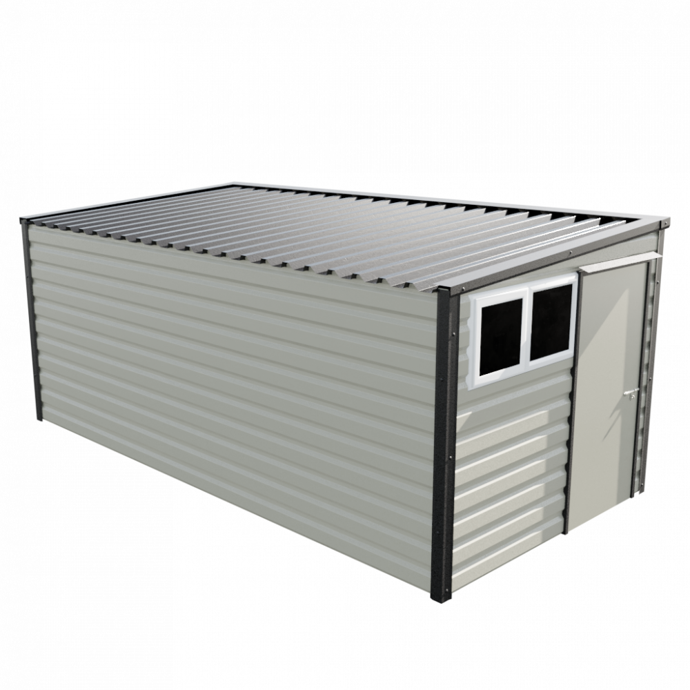 Lifelong Pent Shed - 8ft Wide 8x16 / Goosewing Grey
