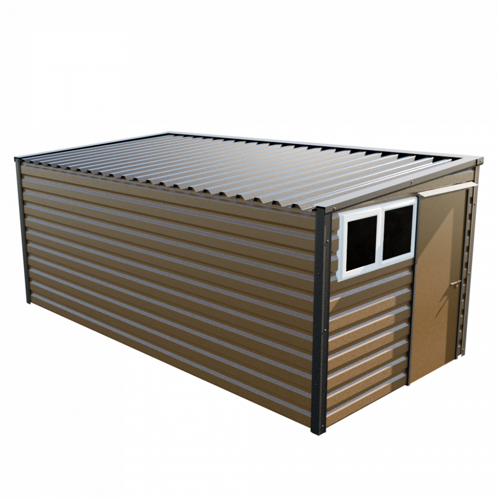 Lifelong Pent Shed - 8ft Wide 8x16 / Vandyke Brown