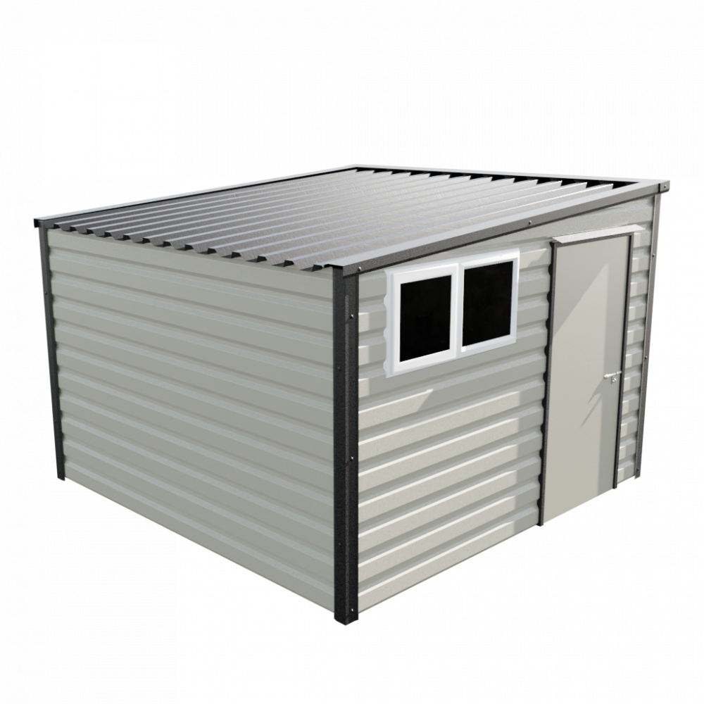 Lifelong Pent Shed - 10ft Wide 10x10 / Goosewing Grey