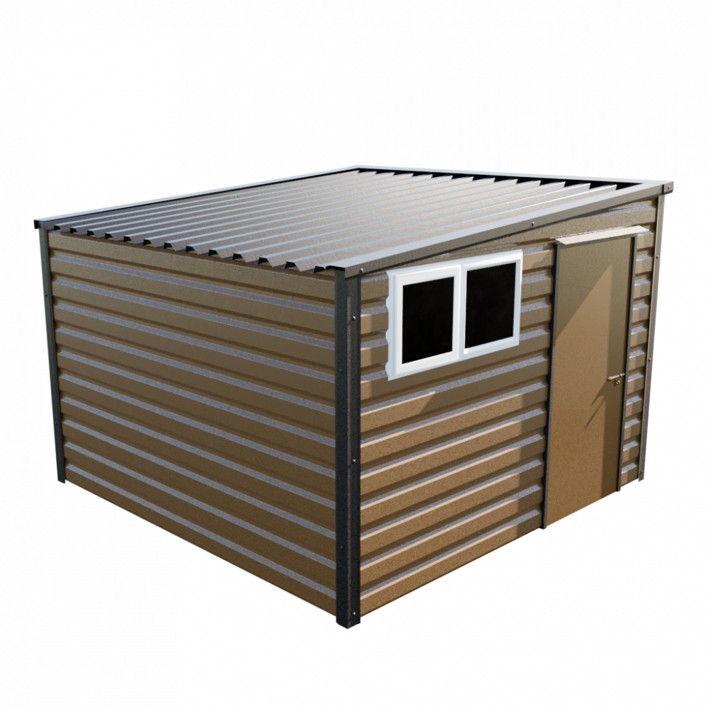 Lifelong Pent Shed - 10ft Wide 10x10 / Vandyke Brown
