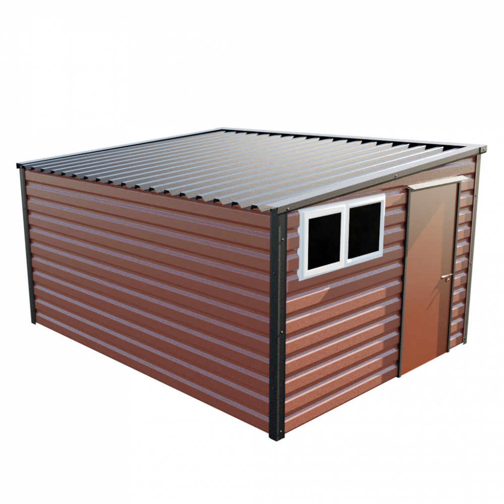 Lifelong Pent Shed - 10ft Wide 10x13 / Terracotta