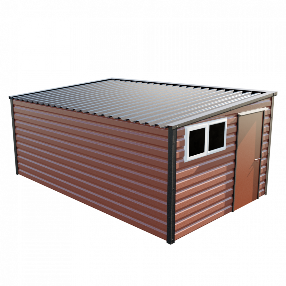 Lifelong Pent Shed - 10ft Wide 10x16 / Terracotta