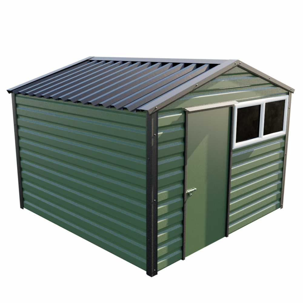 Lifelong Apex Shed - 10ft Wide 10x10 / Olive Green