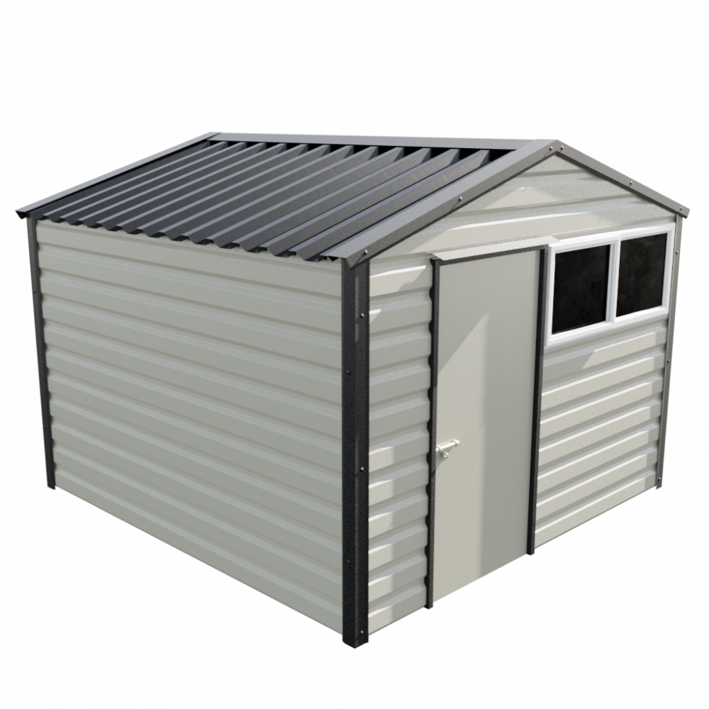 Lifelong Apex Shed - 10ft Wide 10x10 / Goosewing Grey