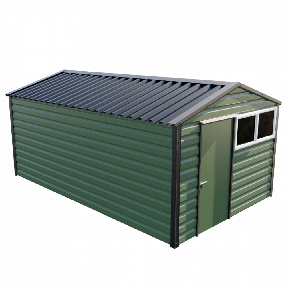 Lifelong Apex Shed - 10ft Wide 10x16 / Olive Green