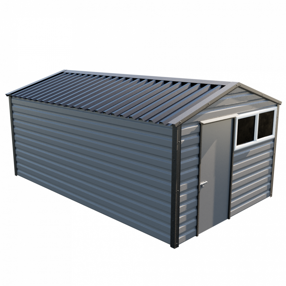 Lifelong Apex Shed - 10ft Wide 10x16 / Anthracite