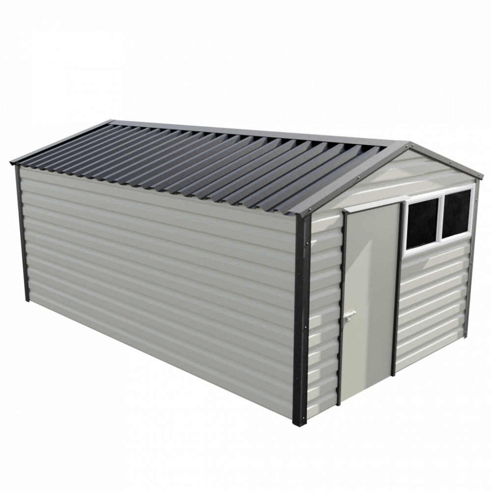 Lifelong Apex Shed - 10ft Wide 10x16 / Goosewing Grey