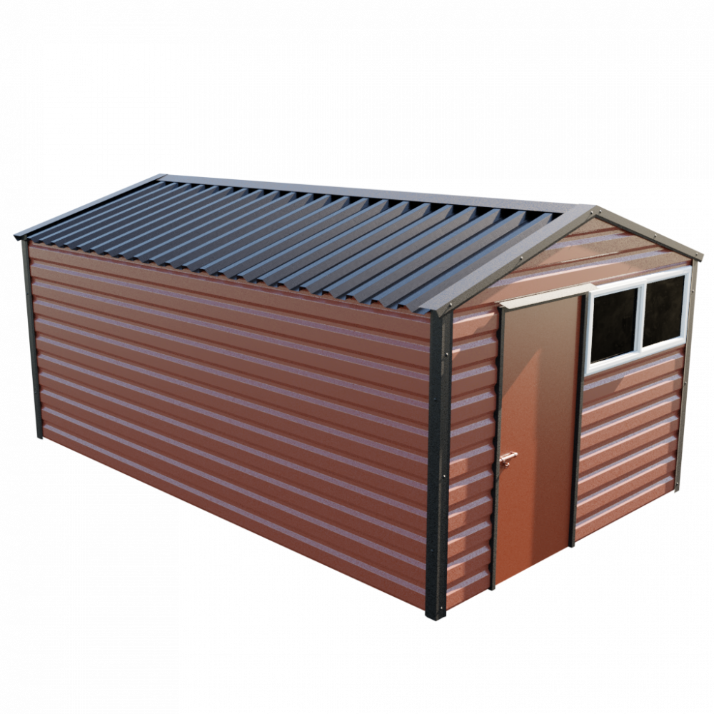 Lifelong Apex Shed - 10ft Wide 10x16 / Terracotta