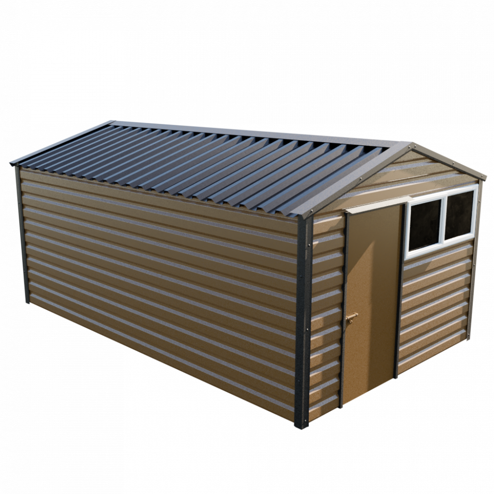 Lifelong Apex Shed - 10ft Wide 10x16 / Vandyke Brown