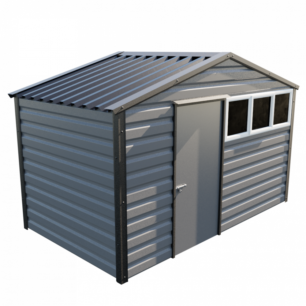 Lifelong Apex Shed - 12ft Wide 12x7 / Anthracite