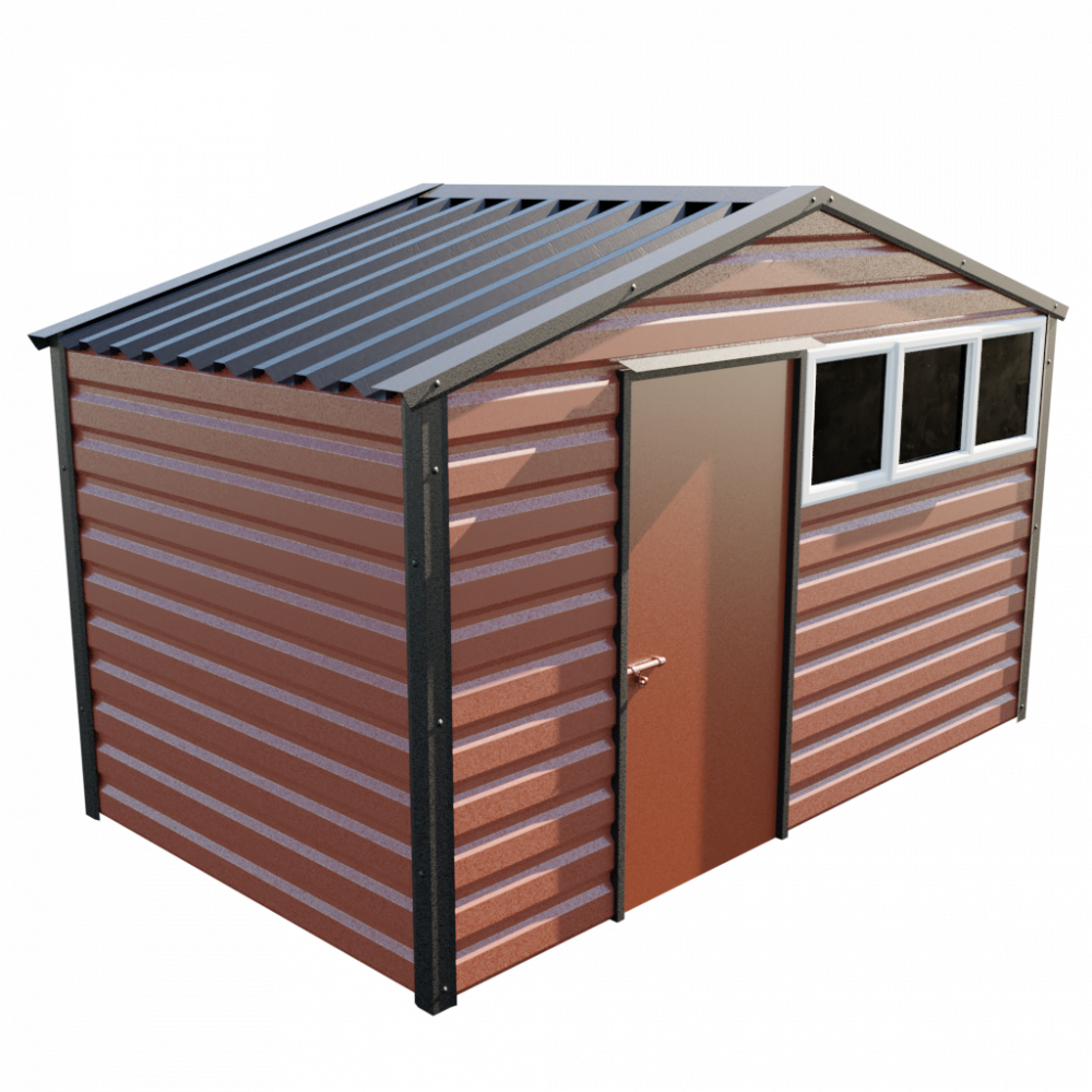 Lifelong Apex Shed - 12ft Wide 12x7 / Terracotta