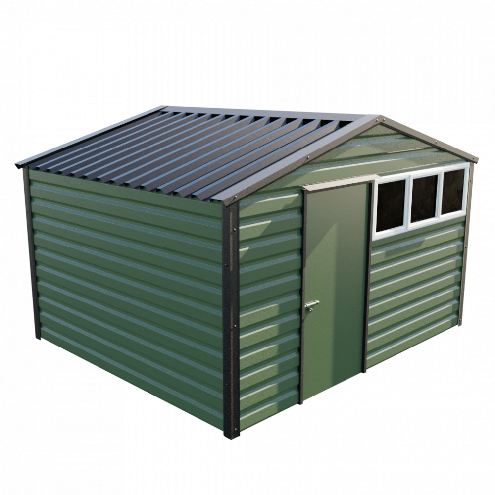 Lifelong Apex Shed - 12ft Wide 12x10 / Olive Green
