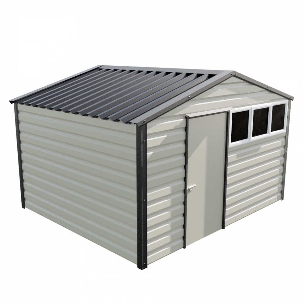 Lifelong Apex Shed - 12ft Wide 12x10 / Goosewing Grey