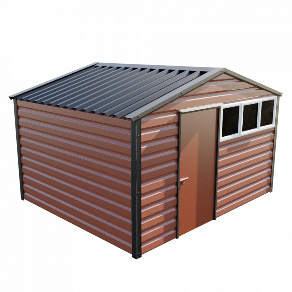 Lifelong Apex Shed - 12ft Wide 12x10 / Terracotta