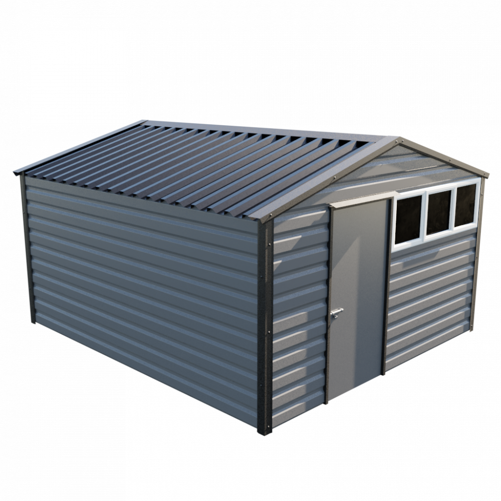 Lifelong Apex Shed - 12ft Wide 12x13 / Anthracite