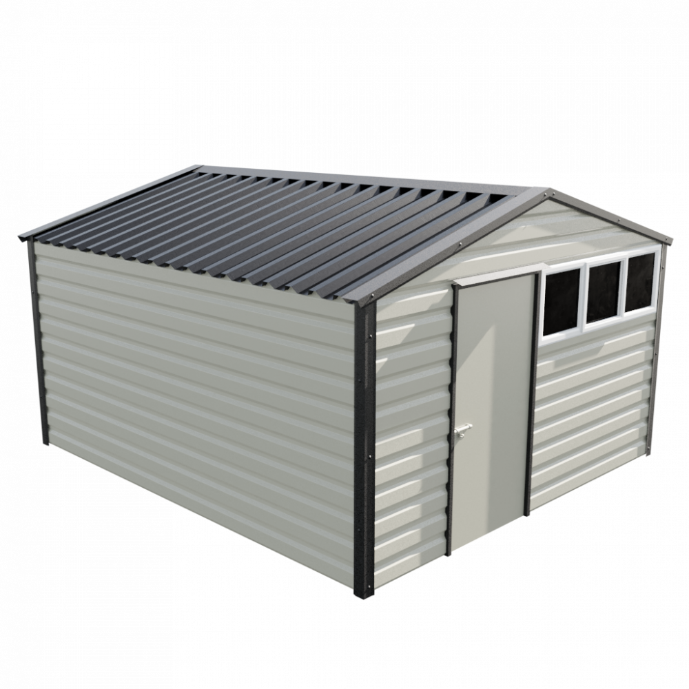 Lifelong Apex Shed - 12ft Wide 12x13 / Goosewing Grey