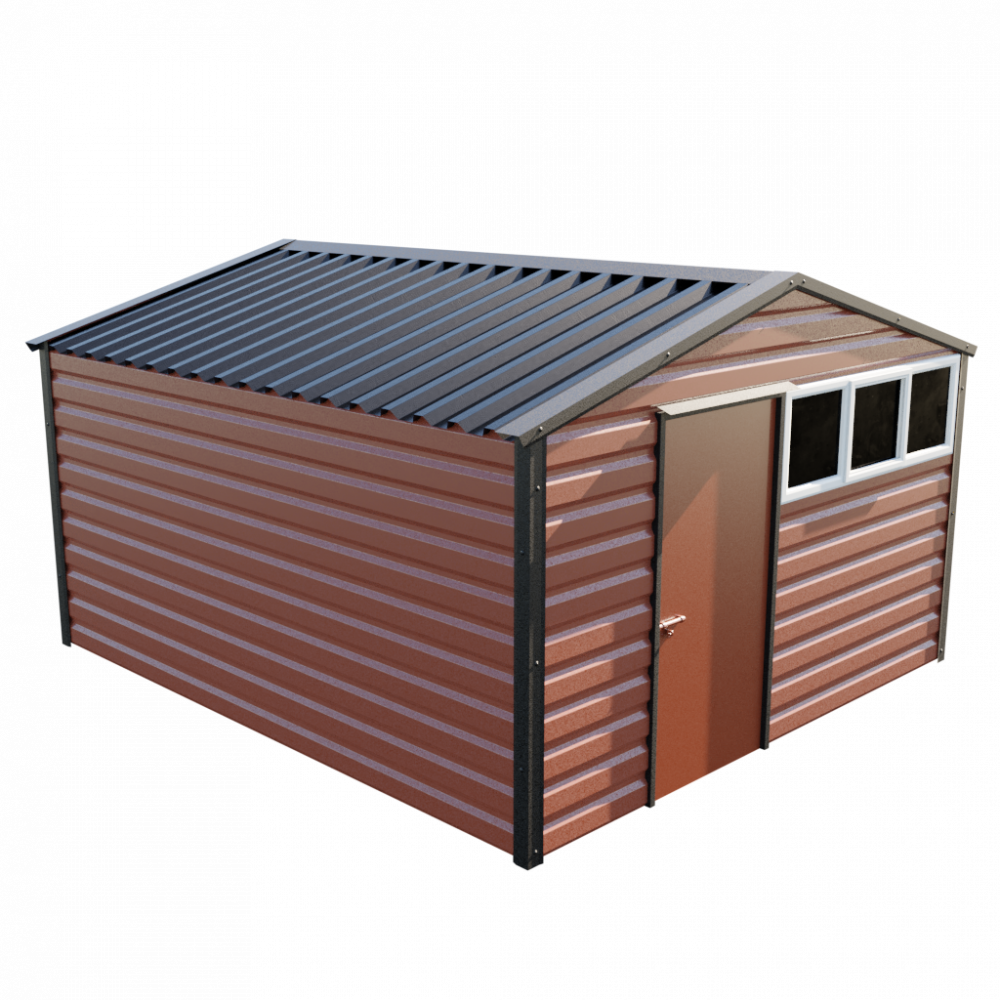 Lifelong Apex Shed - 12ft Wide 12x13 / Terracotta