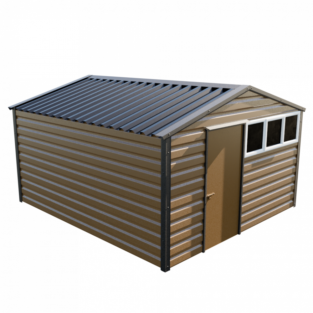 Lifelong Apex Shed - 12ft Wide 12x13 / Vandyke Brown