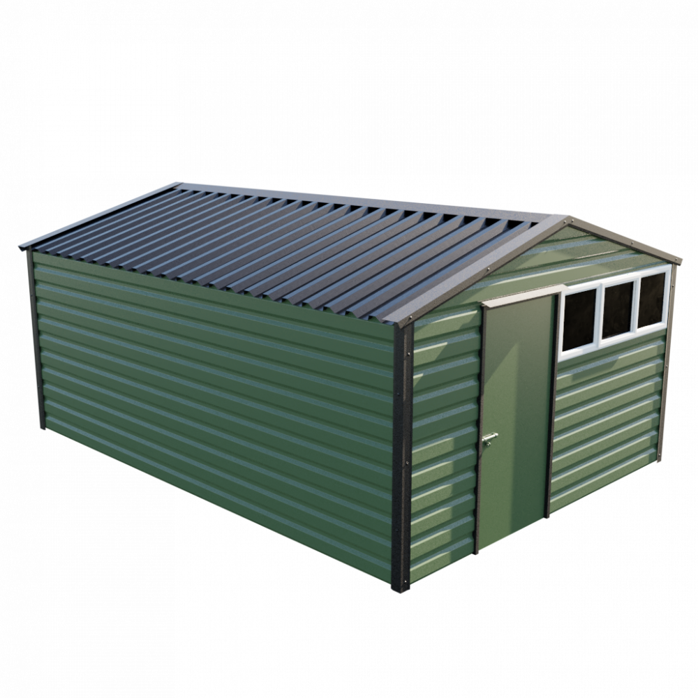 Lifelong Apex Shed - 12ft Wide 12x16 / Olive Green