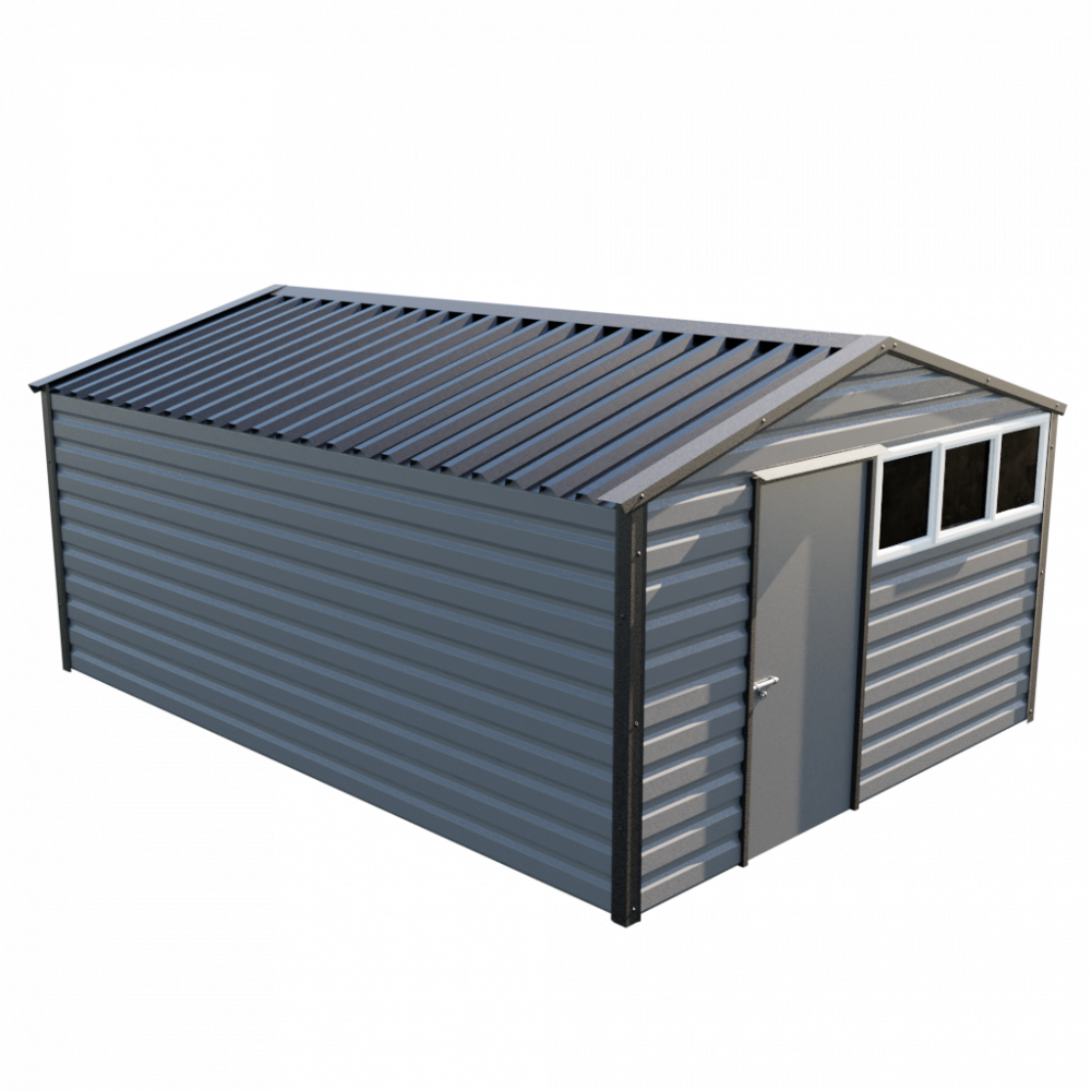 Lifelong Apex Shed - 12ft Wide 12x16 / Anthracite