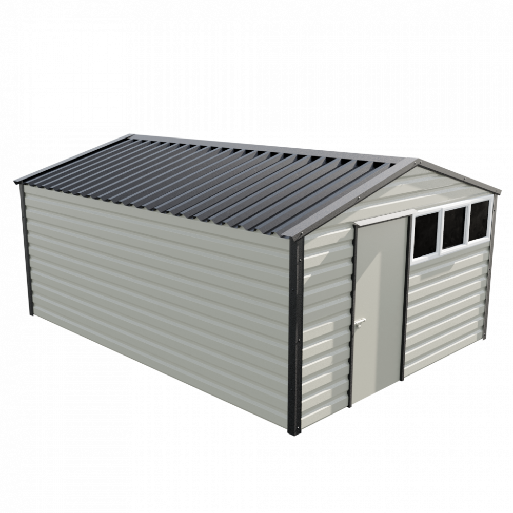 Lifelong Apex Shed - 12ft Wide 12x16 / Goosewing Grey