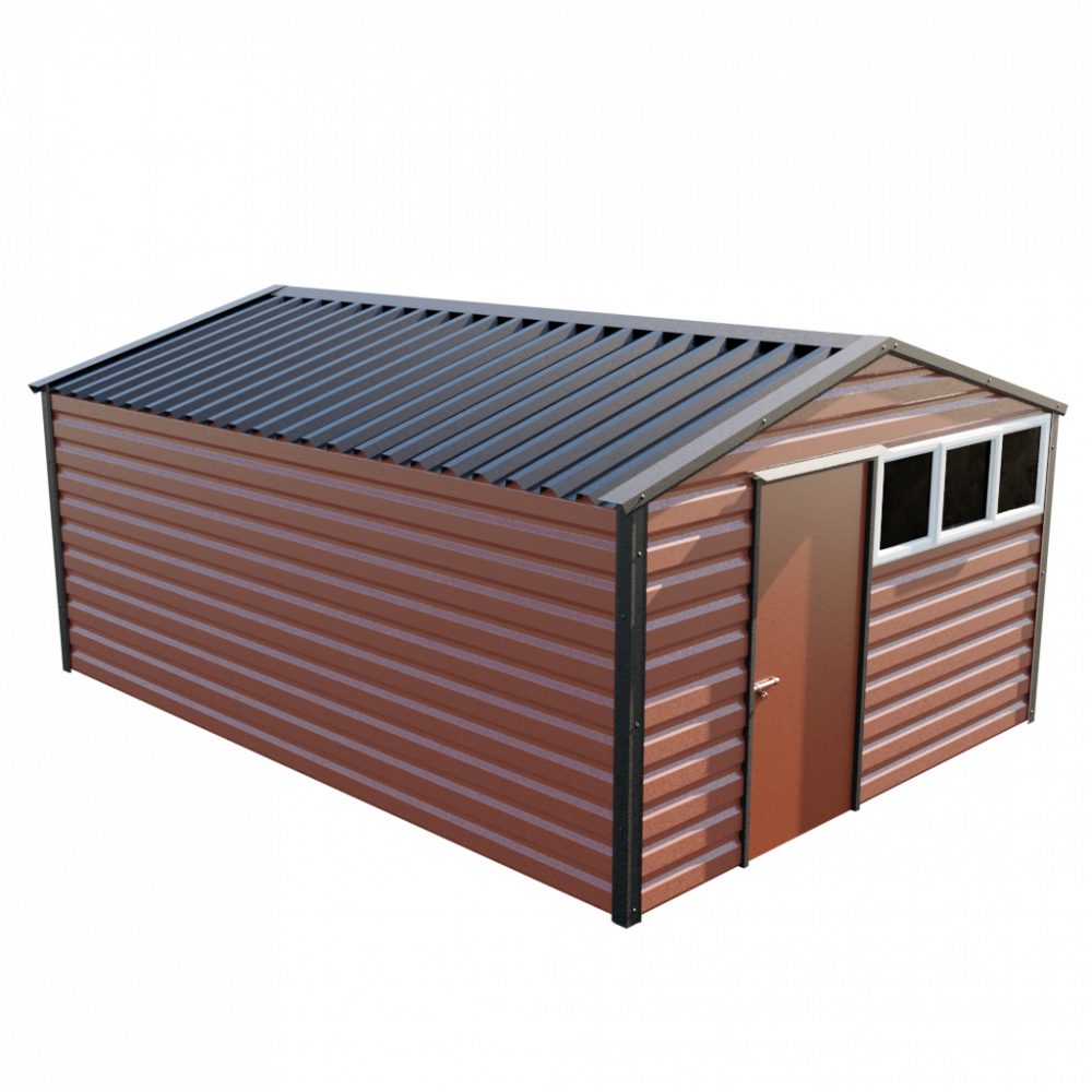 Lifelong Apex Shed - 12ft Wide 12x16 / Terracotta