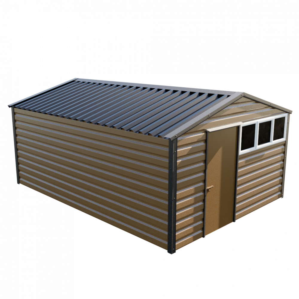 Lifelong Apex Shed - 12ft Wide 12x16 / Vandyke Brown