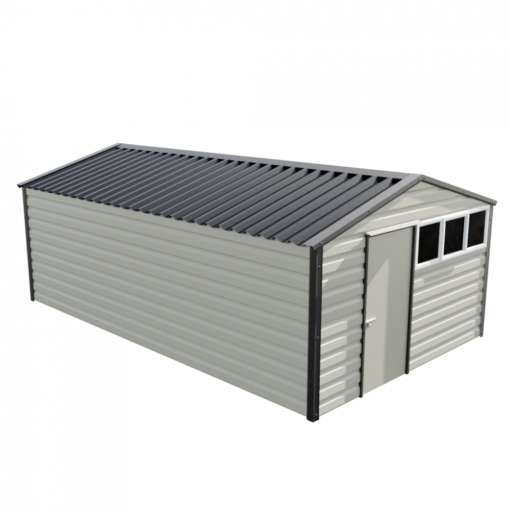 Lifelong Apex Shed - 12ft Wide 12x20 / Goosewing Grey