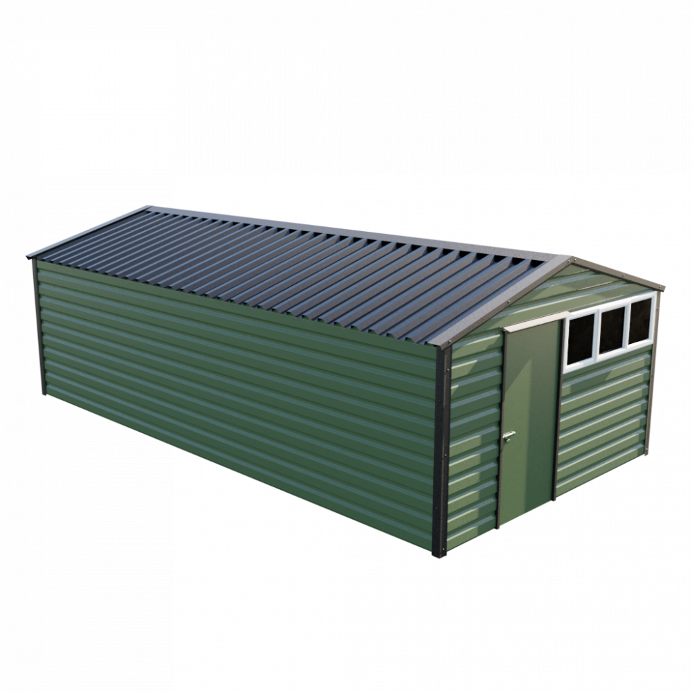 Lifelong Apex Shed - 12ft Wide 12x23 / Olive Green