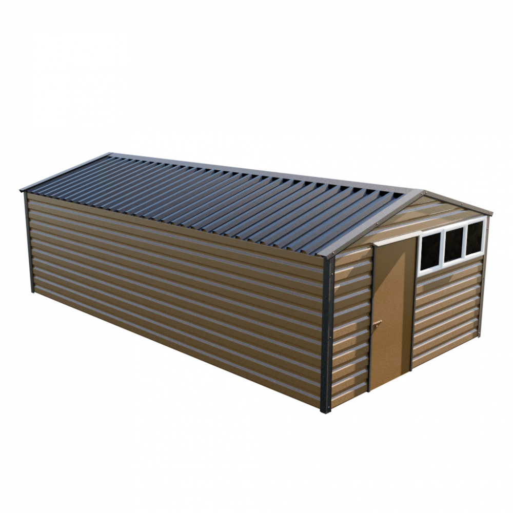 Lifelong Apex Shed - 12ft Wide 12x23 / Vandyke Brown