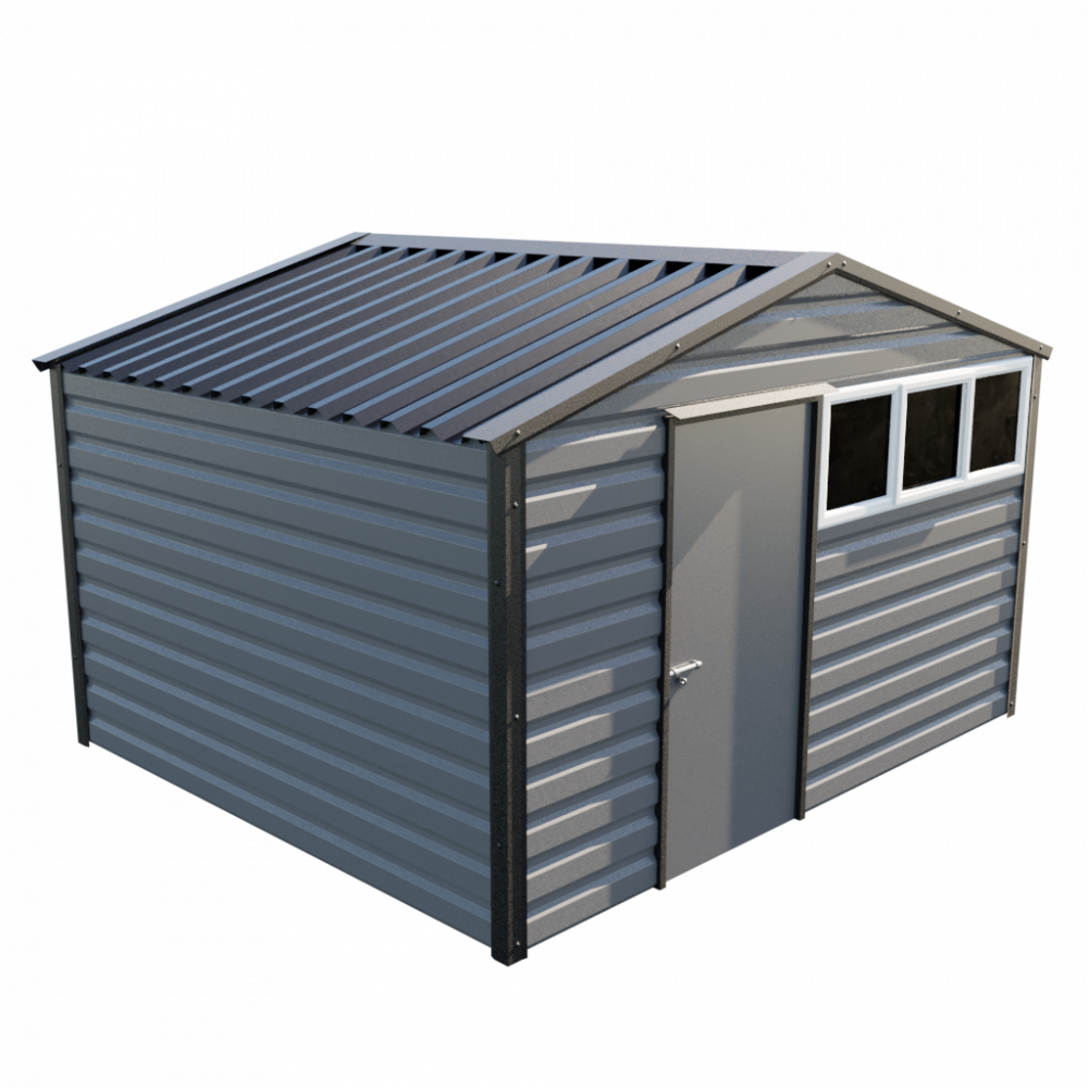 Lifelong Apex Shed - 12ft Wide 12x10 / Anthracite