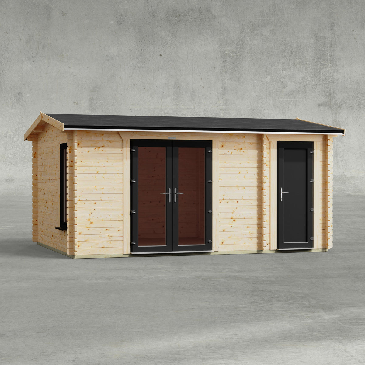 Power Sheds Power Apex Combi Log Cabin 16ft x 12ft / Centre