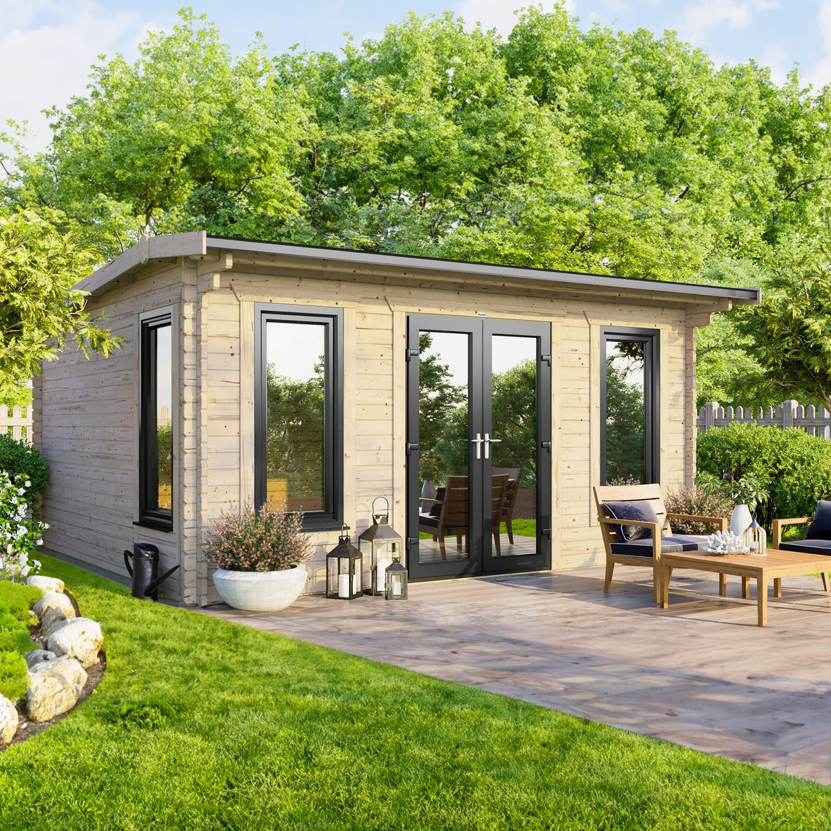 Power Apex Log Cabin - 44mm 16x12 / Centre