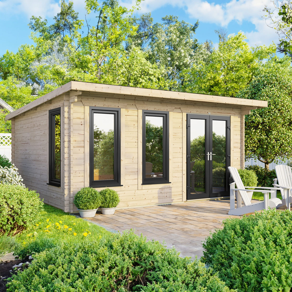 Power Pent Log Cabin - 44mm 16x12 / Right