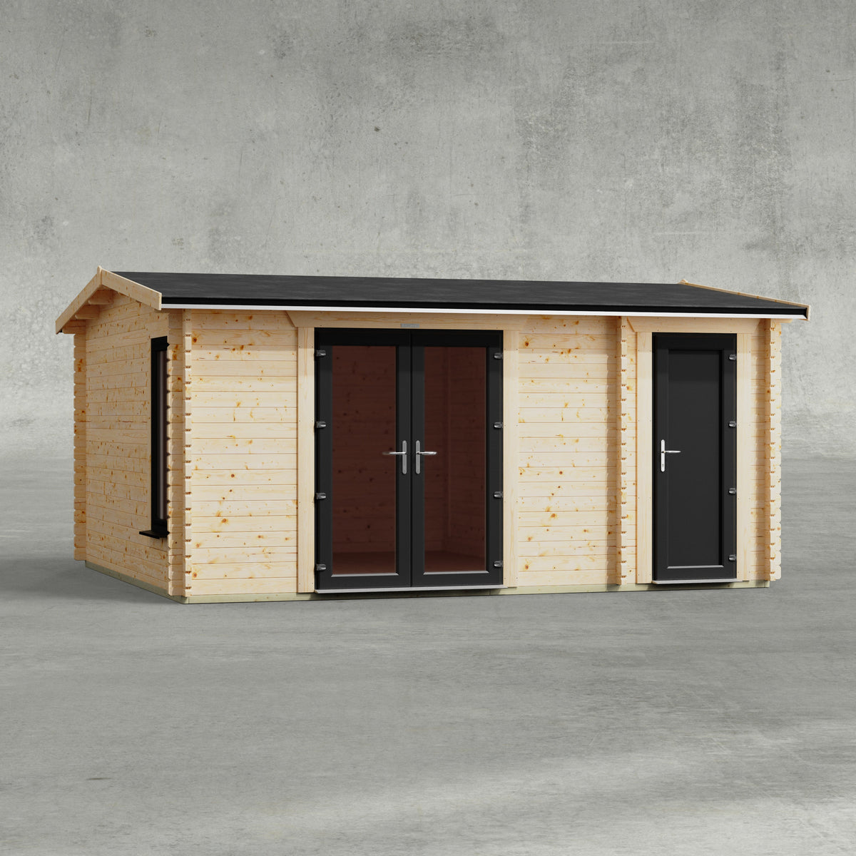 Power Sheds Power Apex Combi Log Cabin 16ft x 14ft / Centre