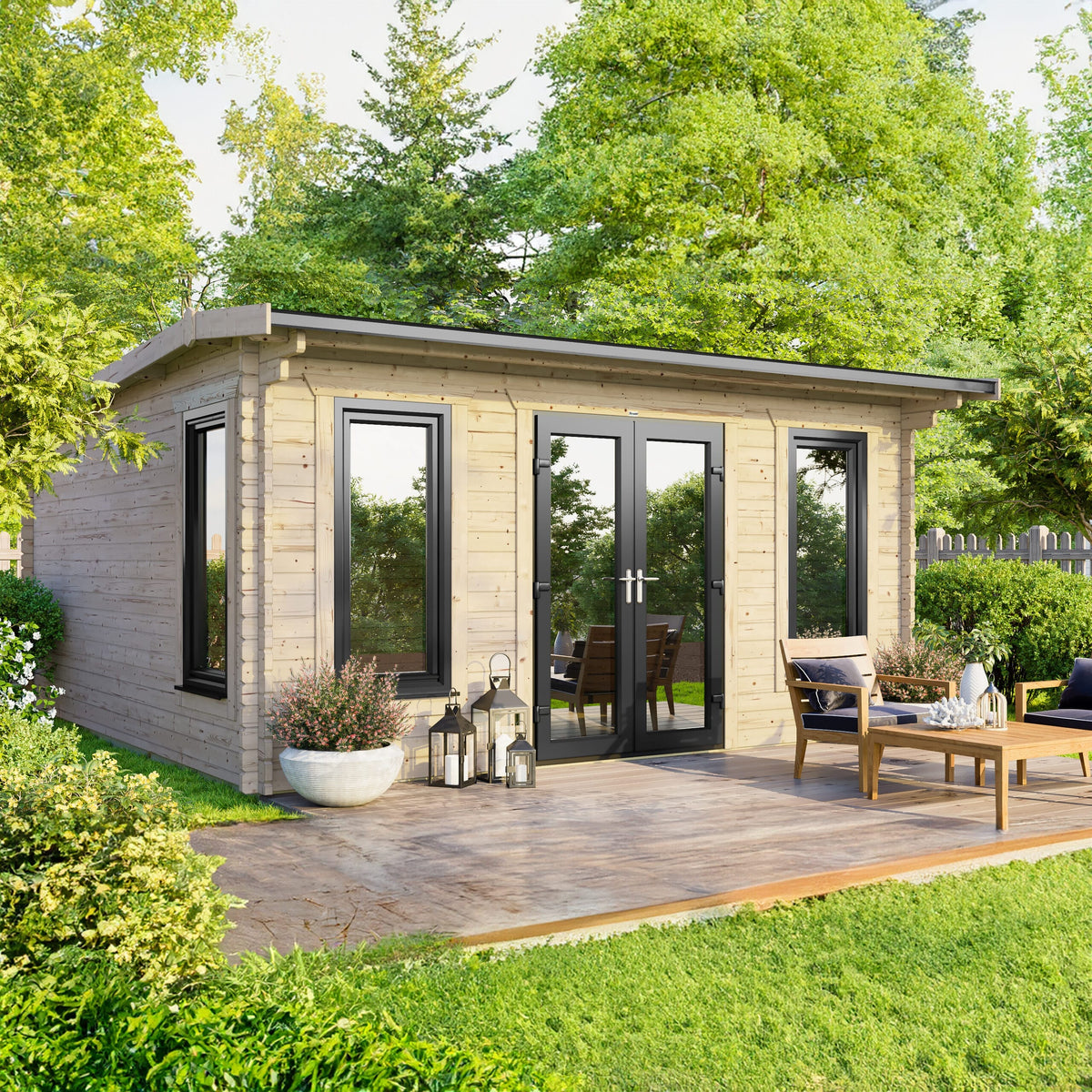 Power Apex Log Cabin - 44mm 16x14 / Centre