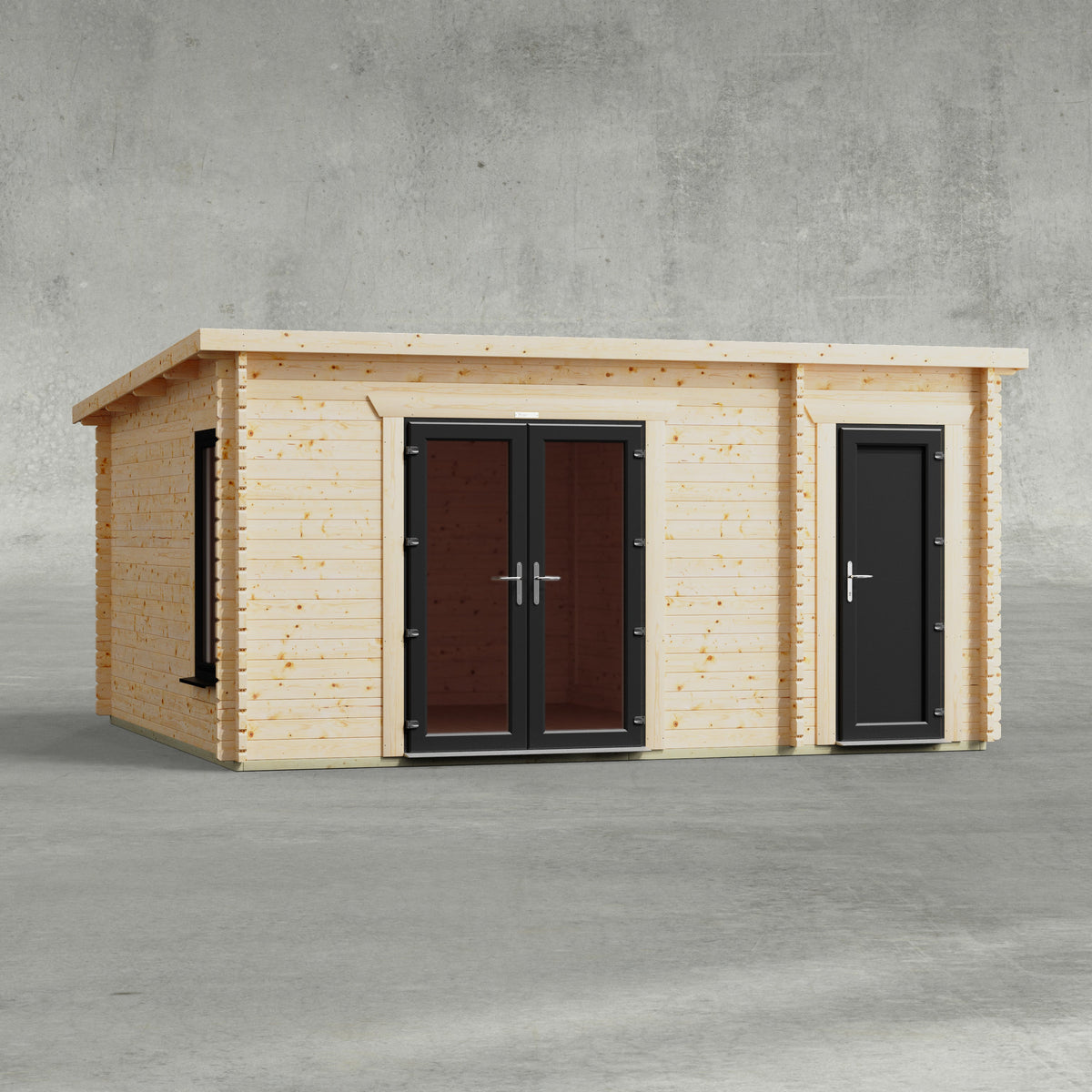 Power Sheds Power Pent Combi Log Cabin 16ft x 14ft / Centre