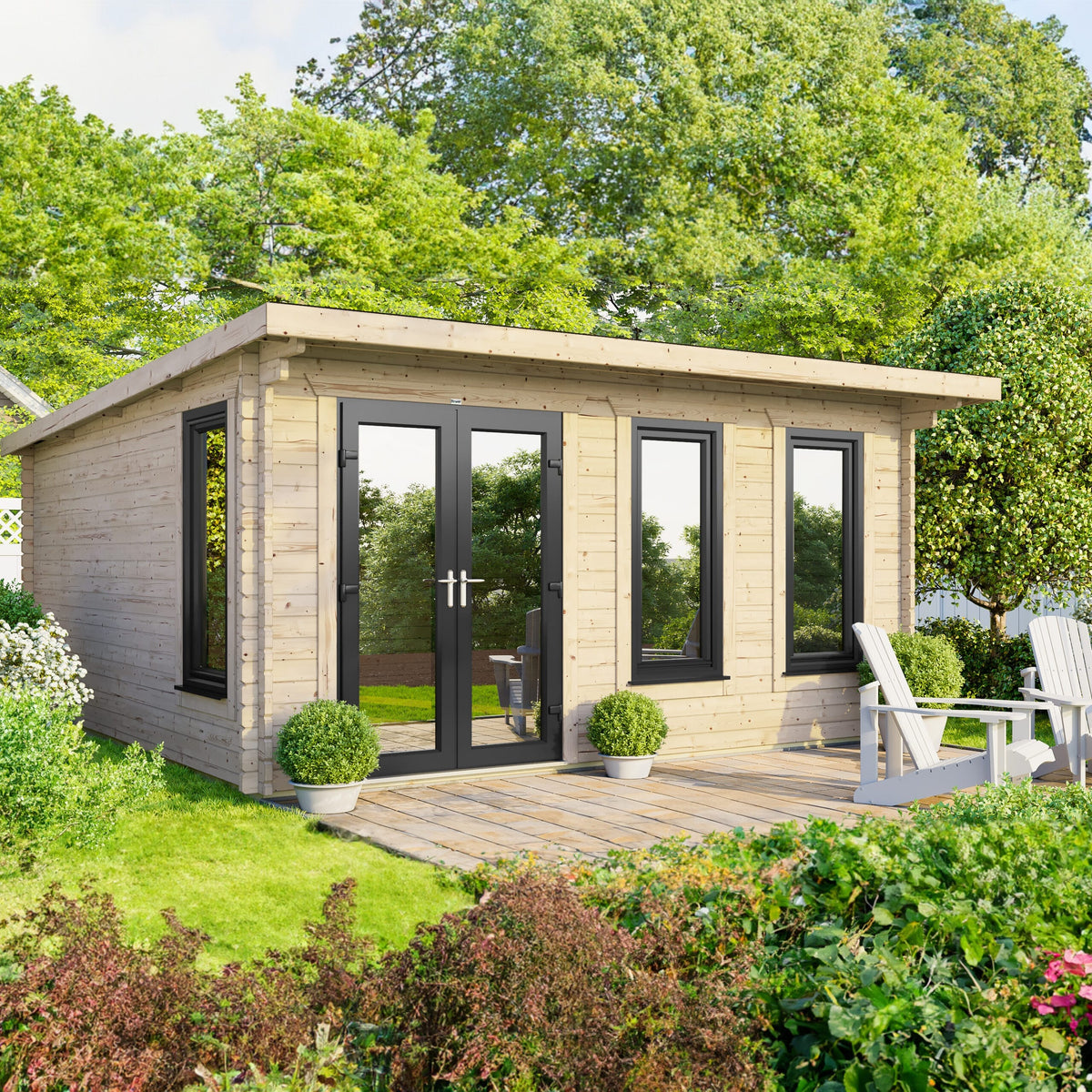 Power Pent Log Cabin - 44mm 16x14 / Left