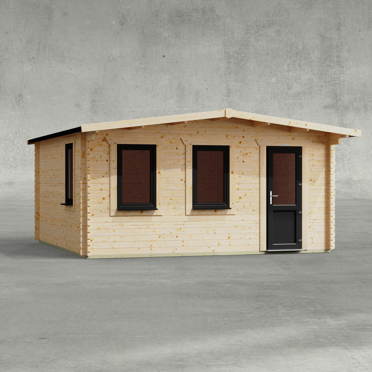 Power Sheds Power Apex Deluxe Retreat Log Cabin 16ft x 16ft / Right