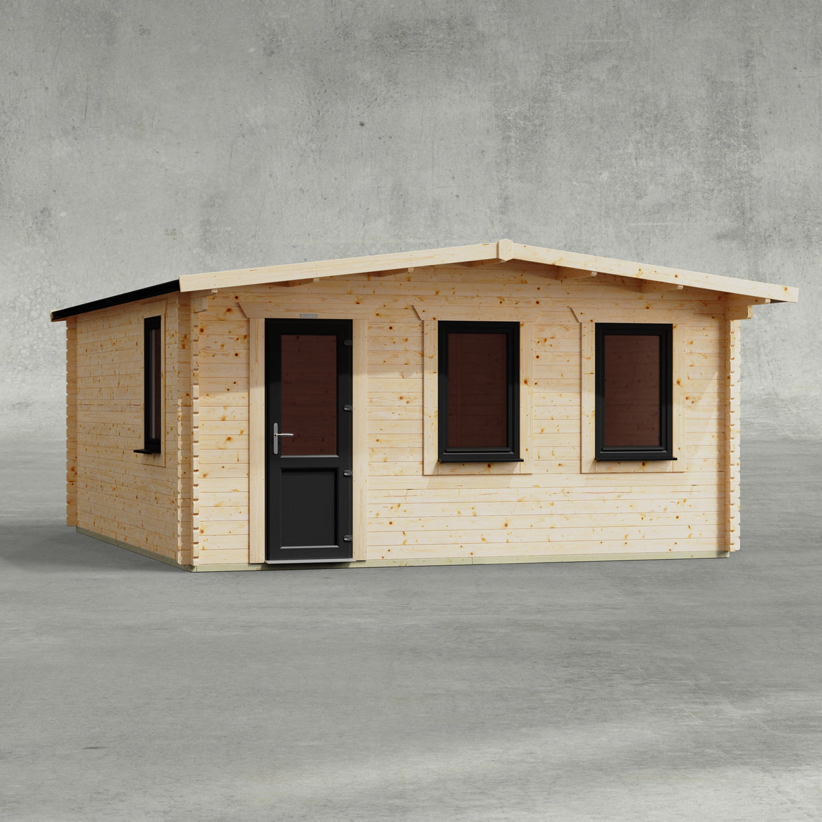 Power Sheds Power Apex Deluxe Retreat Log Cabin 16ft x 18ft / Left