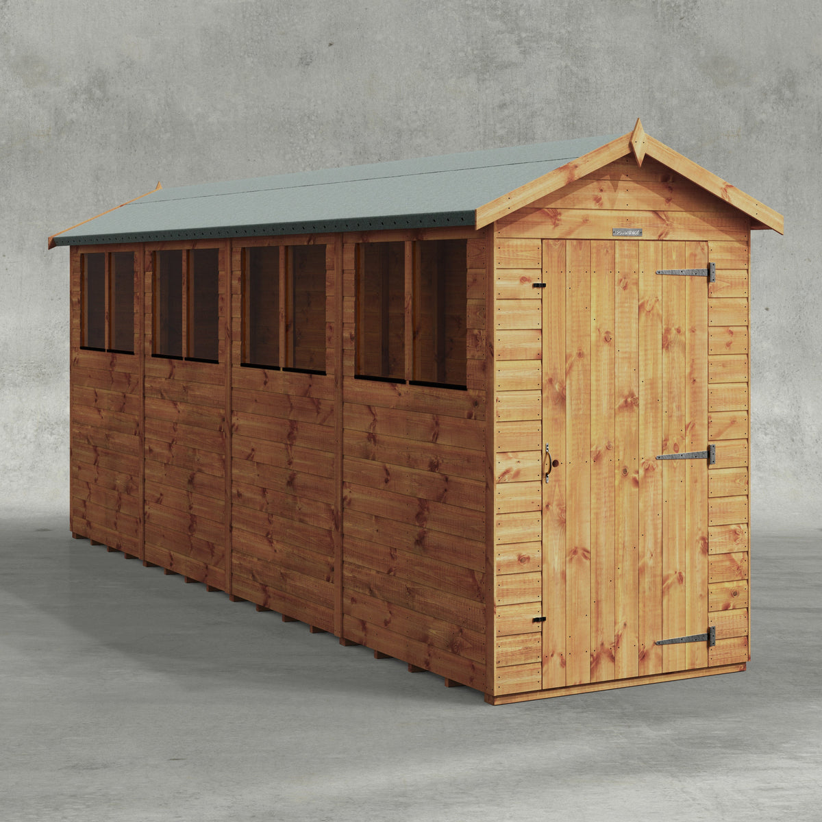Power Overlap Apex Shed 16x4